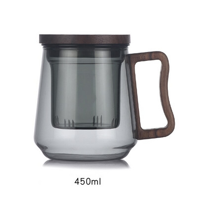 350/450ML visoka borosilikatna staklena trodijelna šalica za čaj s mjehurićima za odvajanje čaja Uredska šalica za čaj za piće Set posuđa za kućanstvo Poklon