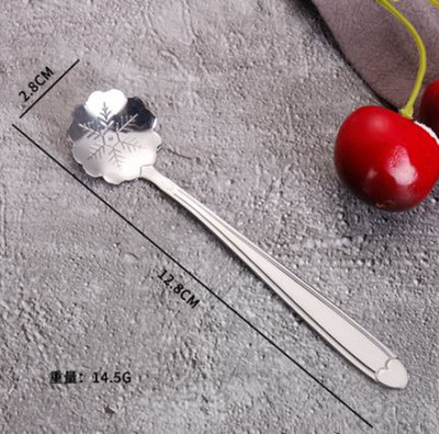 Minunate linguri de gheață cu flori curcubeu din oțel inoxidabil 410, cu oglindă, amestecare, amestecare, băutură, înghețată, desert, lingură de ceai