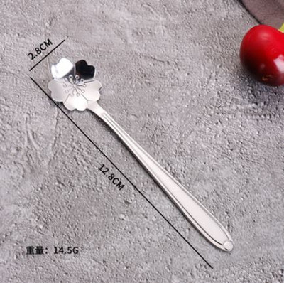 Minunate linguri de gheață cu flori curcubeu din oțel inoxidabil 410, cu oglindă, amestecare, amestecare, băutură, înghețată, desert, lingură de ceai