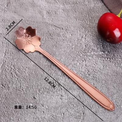 Minunate linguri de gheață cu flori curcubeu din oțel inoxidabil 410, cu oglindă, amestecare, amestecare, băutură, înghețată, desert, lingură de ceai