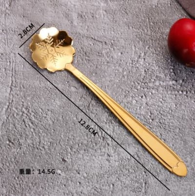 Minunate linguri de gheață cu flori curcubeu din oțel inoxidabil 410, cu oglindă, amestecare, amestecare, băutură, înghețată, desert, lingură de ceai