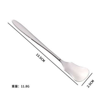 Minunate linguri de gheață cu flori curcubeu din oțel inoxidabil 410, cu oglindă, amestecare, amestecare, băutură, înghețată, desert, lingură de ceai