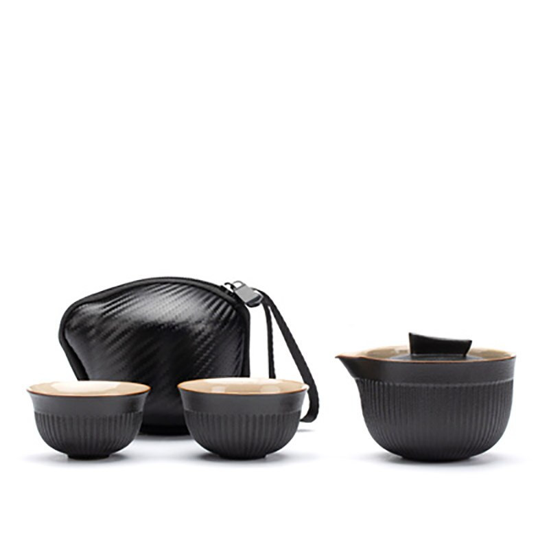 Keramická čajová súprava obsahuje 1 kanvicu, 2 šálky, porcelánovú kanvicu Gaiwan, nálevník, kung-fu, cestovnú kanceláriu, čínsky čajový obrad, riad.
