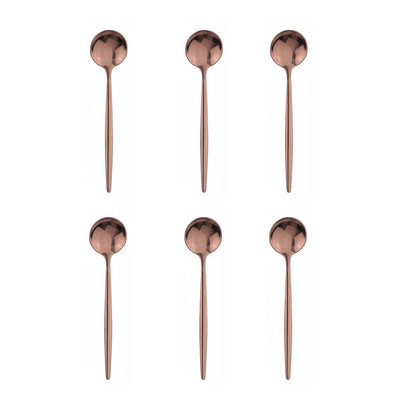 Accesorii de bucătărie Tacâmuri 6 buc. Lingură de ceai din oțel inoxidabil curcubeu Linguri de înghețată pentru desert Linguri de cafea lustruite pentru amestecare