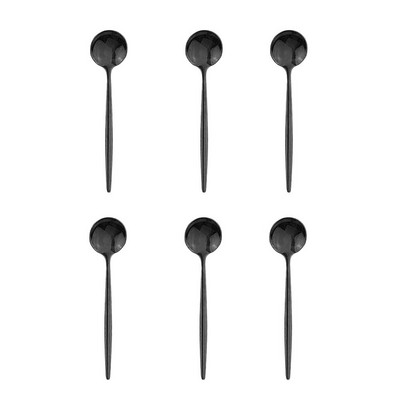 Accesorii de bucătărie Tacâmuri 6 buc. Lingură de ceai din oțel inoxidabil curcubeu Linguri de înghețată pentru desert Linguri de cafea lustruite pentru amestecare