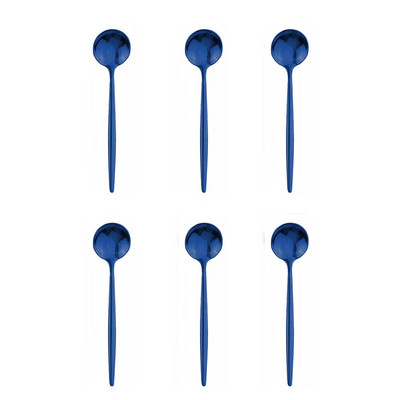 Accesorii de bucătărie Tacâmuri 6 buc. Lingură de ceai din oțel inoxidabil curcubeu Linguri de înghețată pentru desert Linguri de cafea lustruite pentru amestecare