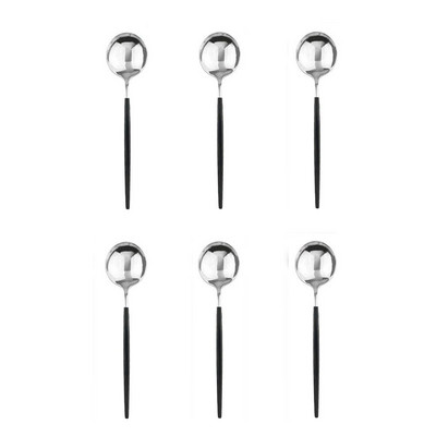 Accesorii de bucătărie Tacâmuri 6 buc. Lingură de ceai din oțel inoxidabil curcubeu Linguri de înghețată pentru desert Linguri de cafea lustruite pentru amestecare