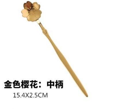 Kiváló minőségű rozsdamentes acél hosszú nyelű virág kávéskanál fagylalt desszert teáskanál konyhai kiegészítőkhöz