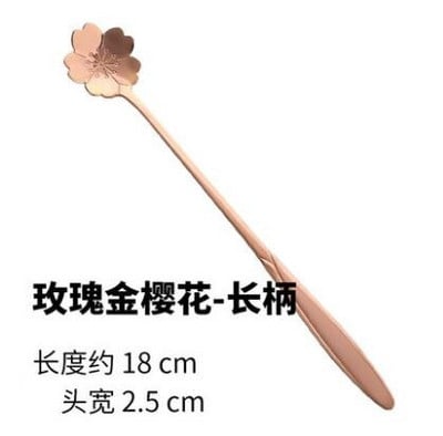 Kiváló minőségű rozsdamentes acél hosszú nyelű virág kávéskanál fagylalt desszert teáskanál konyhai kiegészítőkhöz