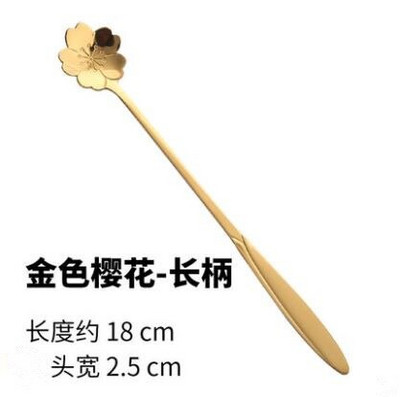 Kiváló minőségű rozsdamentes acél hosszú nyelű virág kávéskanál fagylalt desszert teáskanál konyhai kiegészítőkhöz