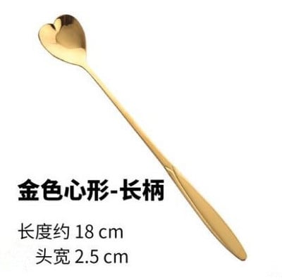 Kiváló minőségű rozsdamentes acél hosszú nyelű virág kávéskanál fagylalt desszert teáskanál konyhai kiegészítőkhöz