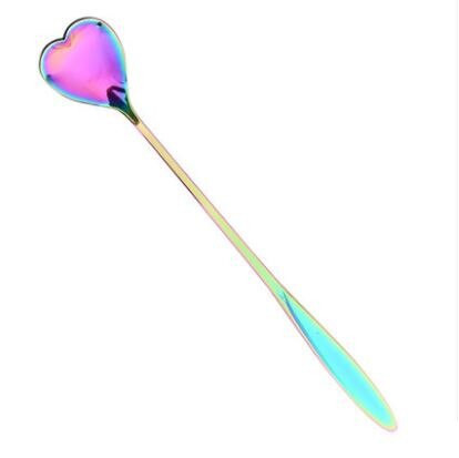 Kiváló minőségű rozsdamentes acél hosszú nyelű virág kávéskanál fagylalt desszert teáskanál konyhai kiegészítőkhöz