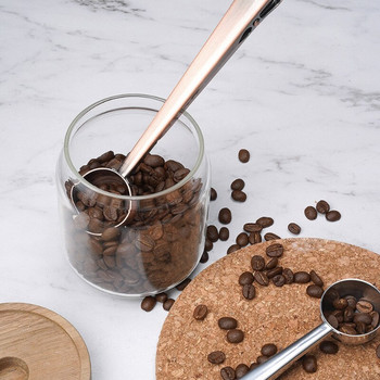 Δύο σε ένα κουτάλι καφέ από ανοξείδωτο χάλυβα Πολυλειτουργικός σφιγκτήρας στεγανοποίησης κουταλιού μέτρησης δημιουργικά εργαλεία κουζίνας Αναλώσιμα καρυκευμάτων