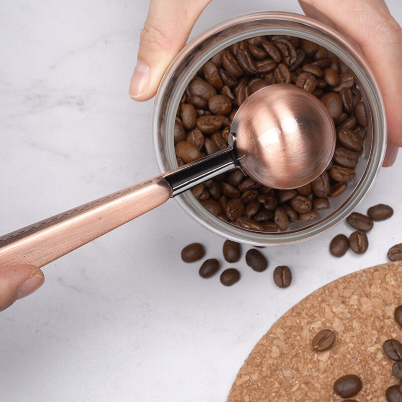 Linguriță de cafea din oțel inoxidabil două-în-unul, clemă de etanșare multifuncțională, lingură de măsurare, unelte creative de bucătărie, consumabile pentru condimente