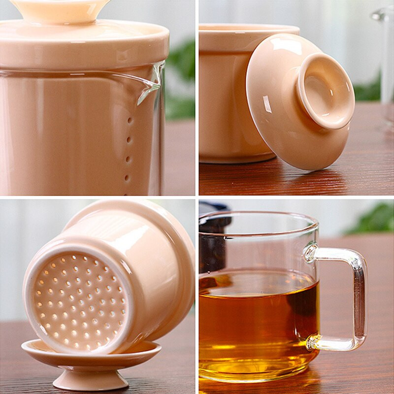 Set de ceaiuri din ceramică portabil Set de ceai Kung Fu din sticlă Ceainic Traveler Ceainic cu pungă Set de ceai Gaiwan Căni de ceai Ceremonia de ceai