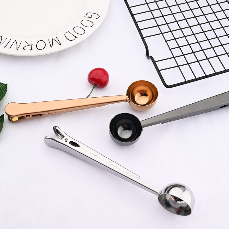 2 u 1 Žličica za kavu od nehrđajućeg čelika Kuhinjska lopatica za kavu Mljevena mjerna žlica s dugom ručkom za čaj Mlijeko u prahu Instant napitci
