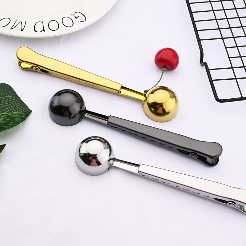 2 u 1 Žličica za kavu od nehrđajućeg čelika Kuhinjska lopatica za kavu Mljevena mjerna žlica s dugom ručkom za čaj Mlijeko u prahu Instant napitci