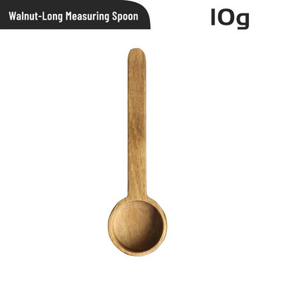 Medinis kavos kaušelis matavimo šaukštas juodo riešutmedžio medžio virtuvės šaukštas cukraus prieskonių miltelių kavos priedai matavimo šaukštas