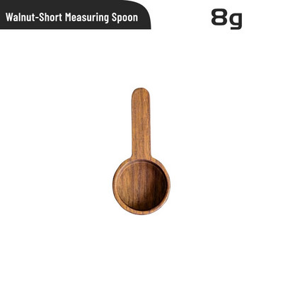 Medinis kavos kaušelis matavimo šaukštas juodo riešutmedžio medžio virtuvės šaukštas cukraus prieskonių miltelių kavos priedai matavimo šaukštas