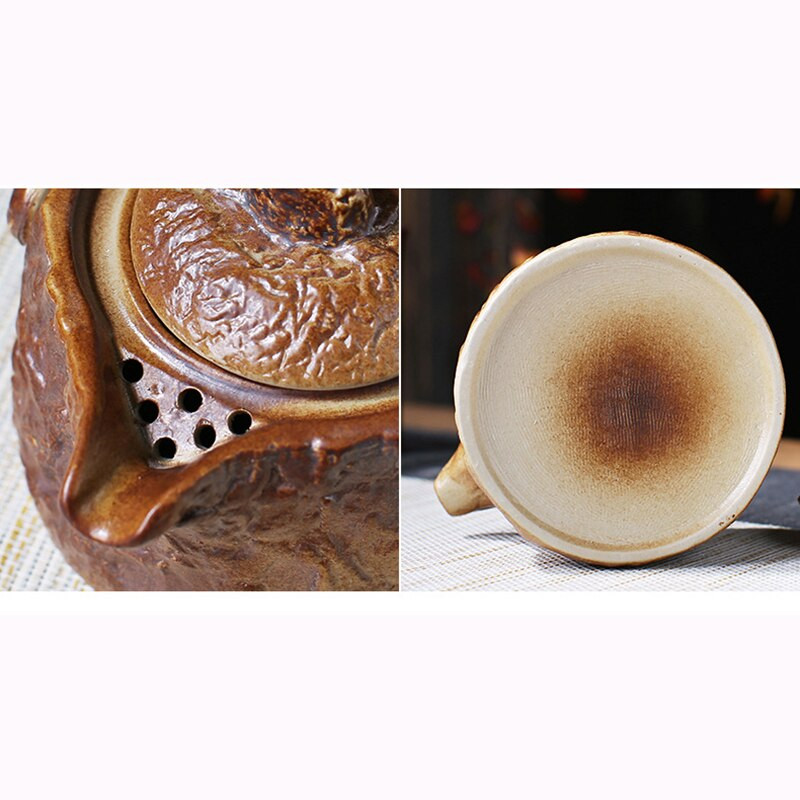 Set de ceai din ceramică japoneză din China, veselă portabilă de călătorie, ceai cu ceai Kung Fu, 1 oală, 2 căni, pentru birou, veselă vintage Gaiwan