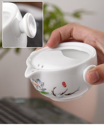 Kung fu gaiwan чайник чаша за чай Пътуващ комплект за чай Включва 1 тенджера 2 чаши личен офис пътуване преносима чанта за чай Безплатна доставка
