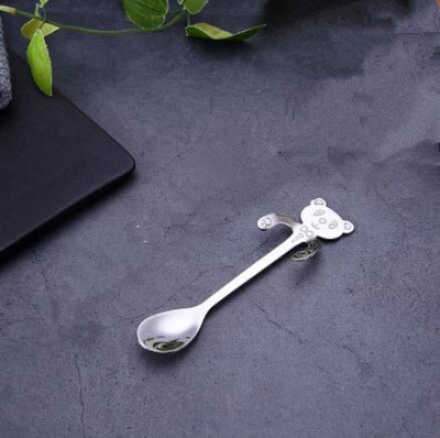 4 бр./компл. Мини лъжици за мечки от неръждаема стомана за кафе, чай, десертна напитка, лъжица, комплект прибори за хранене, кухненски консумативи