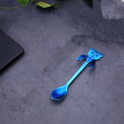 4 бр./компл. Мини лъжици за мечки от неръждаема стомана за кафе, чай, десертна напитка, лъжица, комплект прибори за хранене, кухненски консумативи