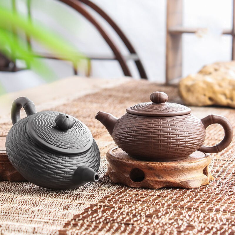 Set de ceai creativ Filtru de ceainic Ceainic Frumuseți Articole de mână din lut violet Ceaiuri personalizate Cadouri Set de băuturi Cupă Puer