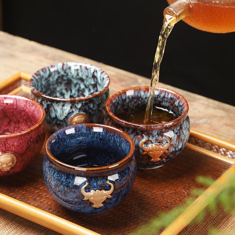 Bol de ceai din ceramică de 200 ml. Set de ceai Kung Fu.