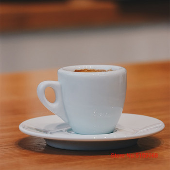 Nuova Point Professional Competition Επίπεδο Esp Espresso SHOT Ποτήρι Κεραμικά πάχους 9mm Cafe Κούπα Espresso Κούπα καφέ Σετ πιατάκια