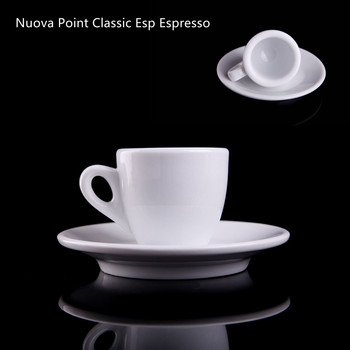 Nuova Point Professional Competition Επίπεδο Esp Espresso SHOT Ποτήρι Κεραμικά πάχους 9mm Cafe Κούπα Espresso Κούπα καφέ Σετ πιατάκια