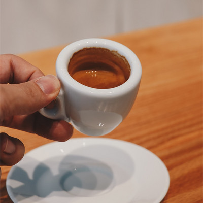 Nuova Point Професионално ниво на състезание Esp Espresso SHOT Чаша с дебелина 9 mm Керамика Кафе Чаша за еспресо Чаша за кафе Комплекти чинии