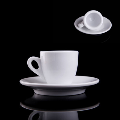 Professzionális versenyszint Nuova Point Esp eszpresszó csészék csészealj szettek Verseny speciális 55 ml vastag 9 mm-es olasz kávépohár