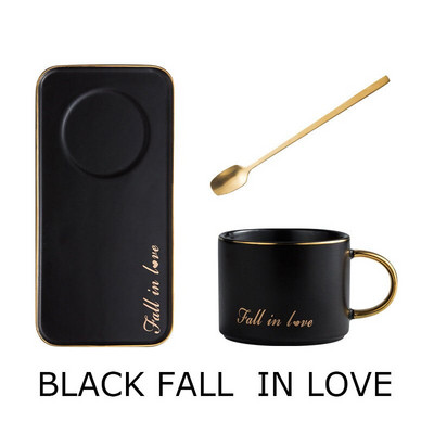 Луксозен керамичен офис чаша за кафе и чинийка в скандинавски стил Луксозен сервиз за чай в европейски стил Творчески сервиз за чай Сервизи за хранене Поднос за закуска