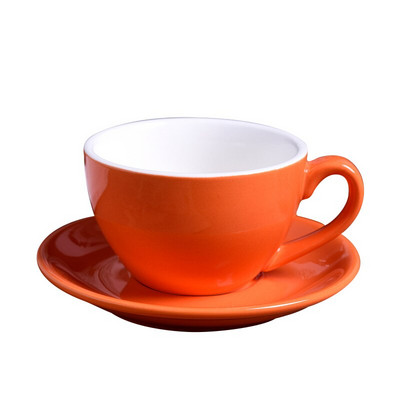 220 ml kvaliteetsed keraamilised kohvitassid Kohvitasside komplekt Lihtne Euroopa stiilis Cappuccino lilletopsid Latte värviline puhas Coaster