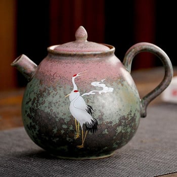 Винтидж Xishi Kiln change ceramics Чайник Китайски сервиз за чай Порцеланов чайник Oolong чай Ръчно изработен чайник Jingdezhen персонализиране