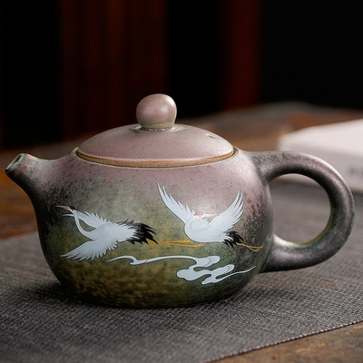 Vintage Xishi kemence csere kerámia Teáskanna kínai teáskészlet porcelán teáskanna Oolong tea Kézzel készített vízforraló Jingdezhen testreszabás