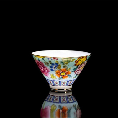 4 kom/set Jingdezhen Izvrsna pastelna šalica za čaj Keramička ručno oslikana šalica za čaj Master Cup Personal Cup Uredski kućanski set za čaj