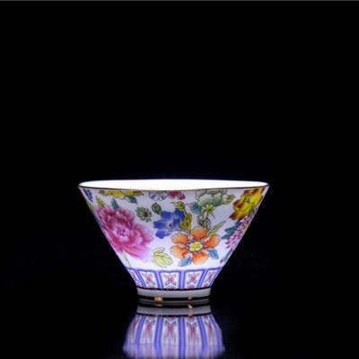 4 kom/set Jingdezhen Izvrsna pastelna šalica za čaj Keramička ručno oslikana šalica za čaj Master Cup Personal Cup Uredski kućanski set za čaj