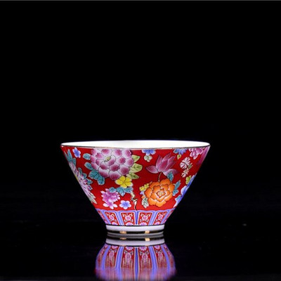 4 kom/set Jingdezhen Izvrsna pastelna šalica za čaj Keramička ručno oslikana šalica za čaj Master Cup Personal Cup Uredski kućanski set za čaj