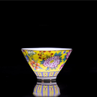 4 kom/set Jingdezhen Izvrsna pastelna šalica za čaj Keramička ručno oslikana šalica za čaj Master Cup Personal Cup Uredski kućanski set za čaj