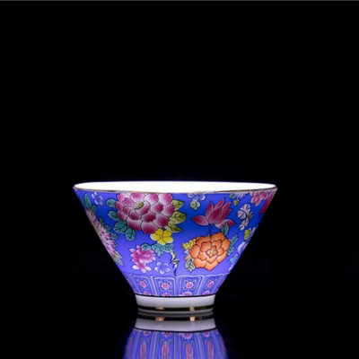 4 kom/set Jingdezhen Izvrsna pastelna šalica za čaj Keramička ručno oslikana šalica za čaj Master Cup Personal Cup Uredski kućanski set za čaj