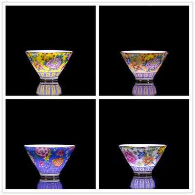 4 kom/set Jingdezhen Izvrsna pastelna šalica za čaj Keramička ručno oslikana šalica za čaj Master Cup Personal Cup Uredski kućanski set za čaj