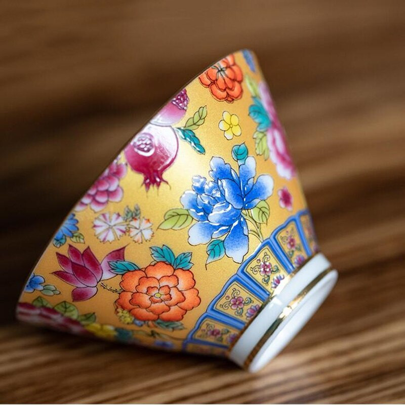 4 kom/set Jingdezhen Izvrsna pastelna šalica za čaj Keramička ručno oslikana šalica za čaj Master Cup Personal Cup Uredski kućanski set za čaj