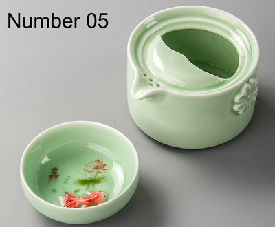 Keramická čajová súprava obsahuje 1 kanvicu a 1 šálku, vysoko kvalitný elegantný gaiwan, krásnu a jednoduchú kanvicu na čaj, kung-fu čajovú súpravu