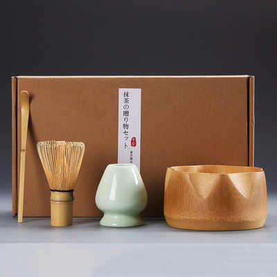 Ľahko čistiteľná súprava na čaj Matcha, stojan na náradie, domáca miska, metlička, naberačka, darčekový obrad, tradičné japonské čajové súpravy, príslušenstvo, ručne vyrábané