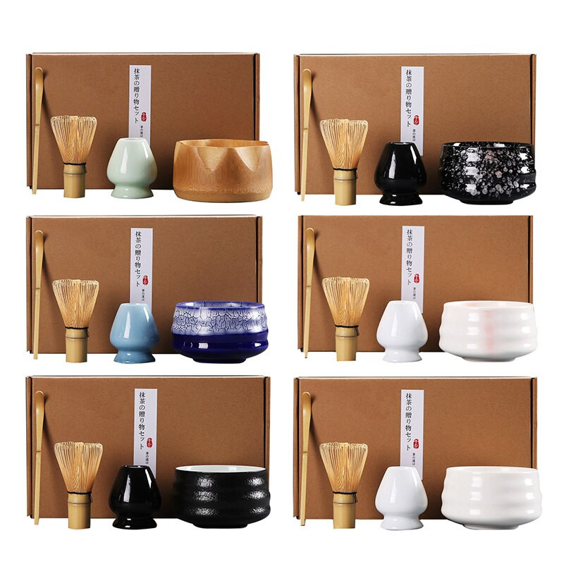Ľahko čistiteľná súprava na čaj Matcha, stojan na náradie, domáca miska, metlička, naberačka, darčekový obrad, tradičné japonské čajové súpravy, príslušenstvo, ručne vyrábané