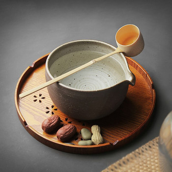 Японски традиционен комплект Matcha Висококачествена купа за чай Matcha Ръчно изработена тенджера за чай и купа за чай Керамична купа за смесване Matcha