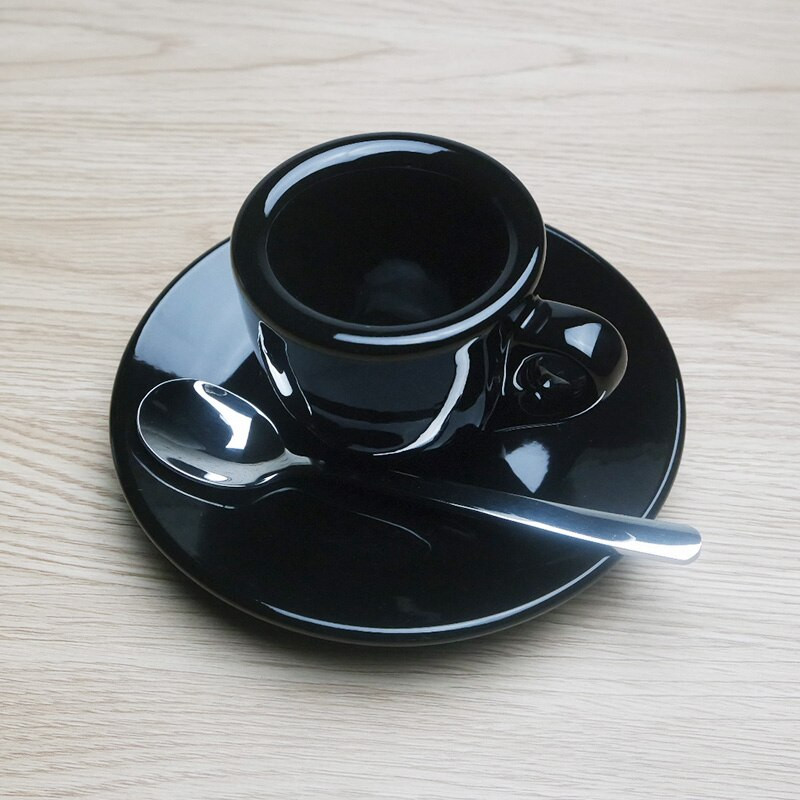 9 mm hrubý keramický minimalistický espresso hrnček s podšálkou, sada, súťaž, špeciálny 55 ml kancelársky pohár na mlieko, domáci čajový riad