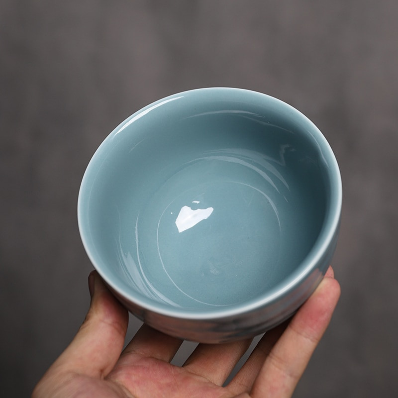 XINCHEN 4db/szett Hagyományos Matcha Natural Bamboo Matcha Habverő Scoop Ceremic Matcha Tál habverőtartó Ajándékkészlet Teáskészletek